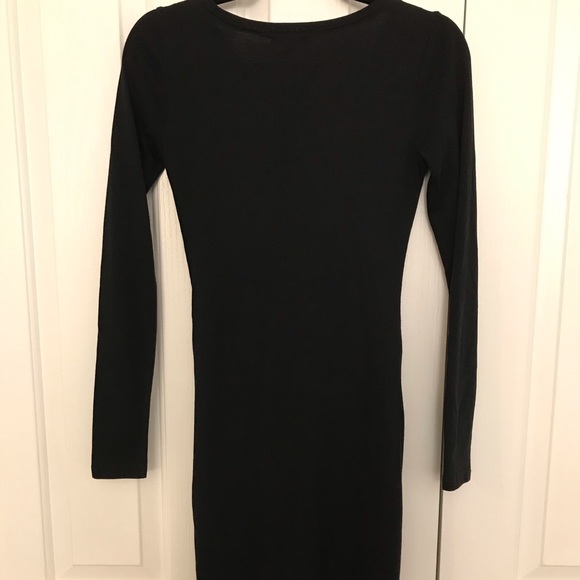 LEITH black side-rouching above the knee dress - Picture 4 of 4